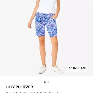 Lilly Pulitzer Women's Vibrant Blue Patterned Bermudas